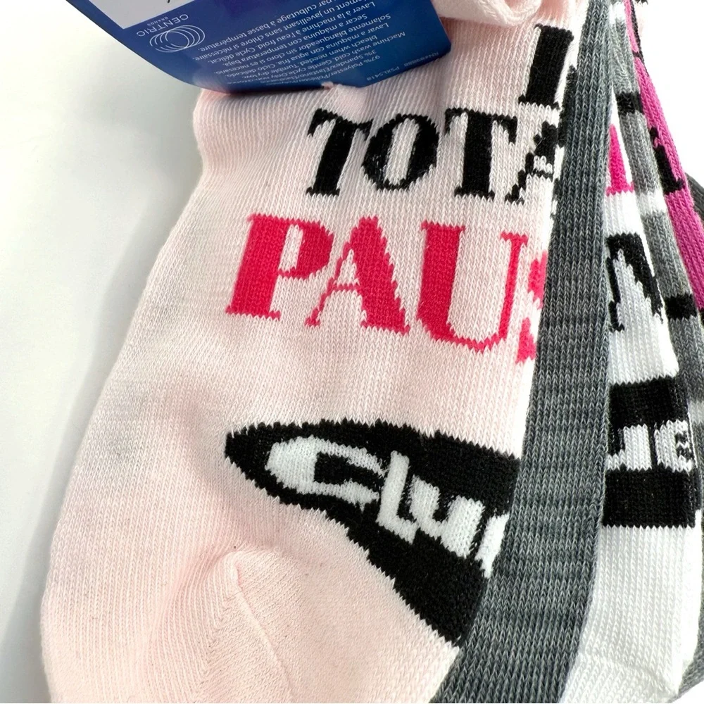 Clueless Movie Womens No Show Socks 90s Pink Black As If Whatever Cher Fun Gift